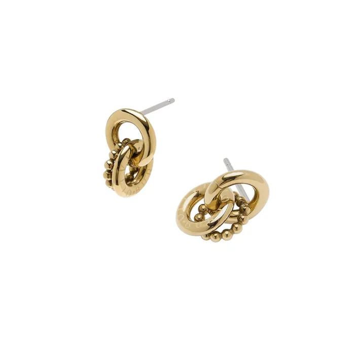 Olivia Burton Earrings Women Vintage Bead Gold Interlinked Circle Earrings