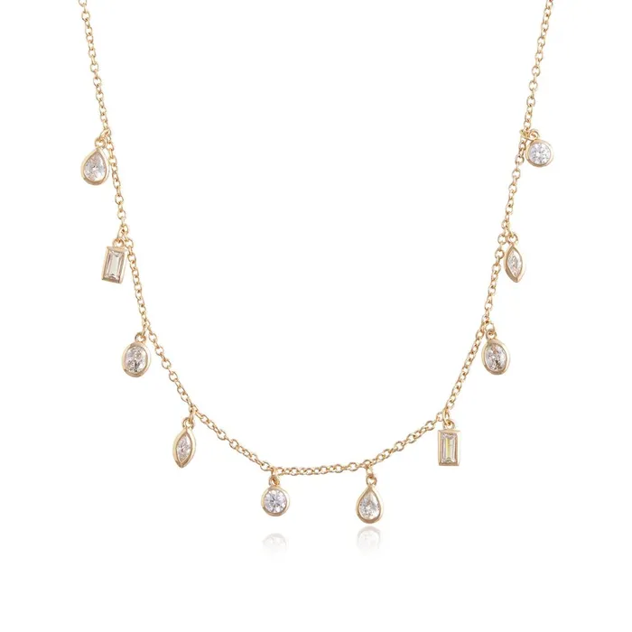 Olivia Burton Necklaces Women Gold Crystal Charm Necklace