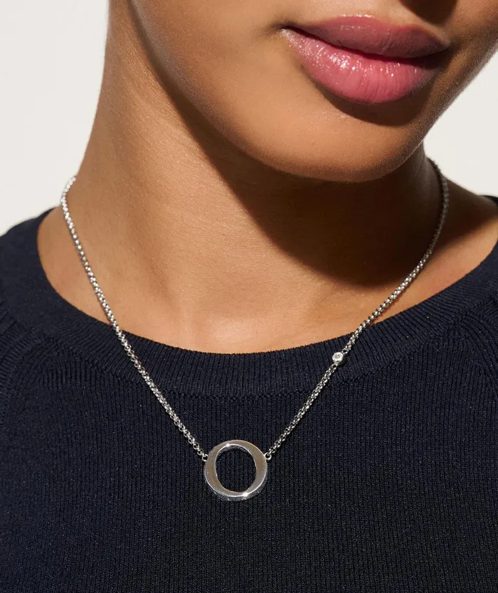 Olivia Burton Necklaces Women O Silver Pendant Necklace