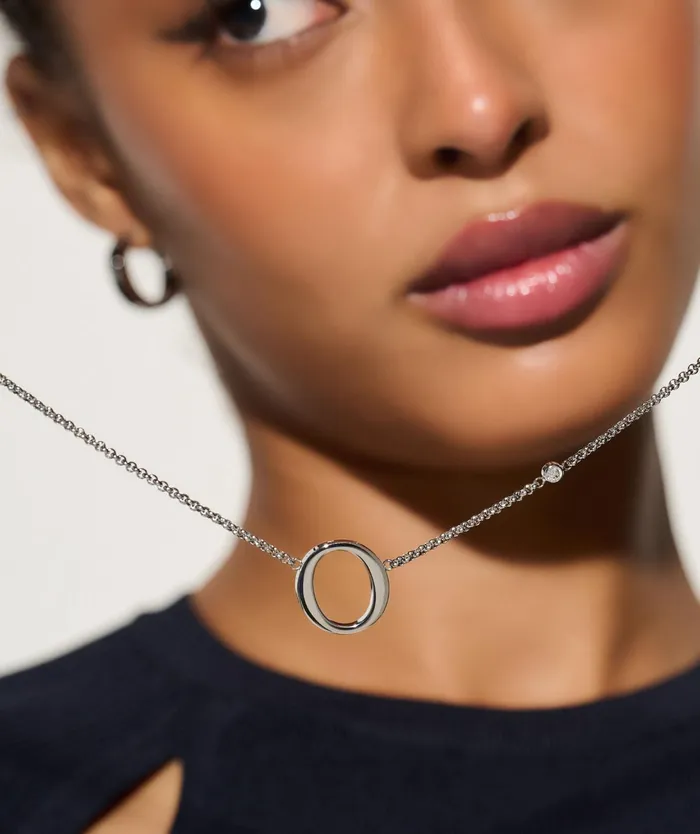 Olivia Burton Necklaces Women O Silver Pendant Necklace