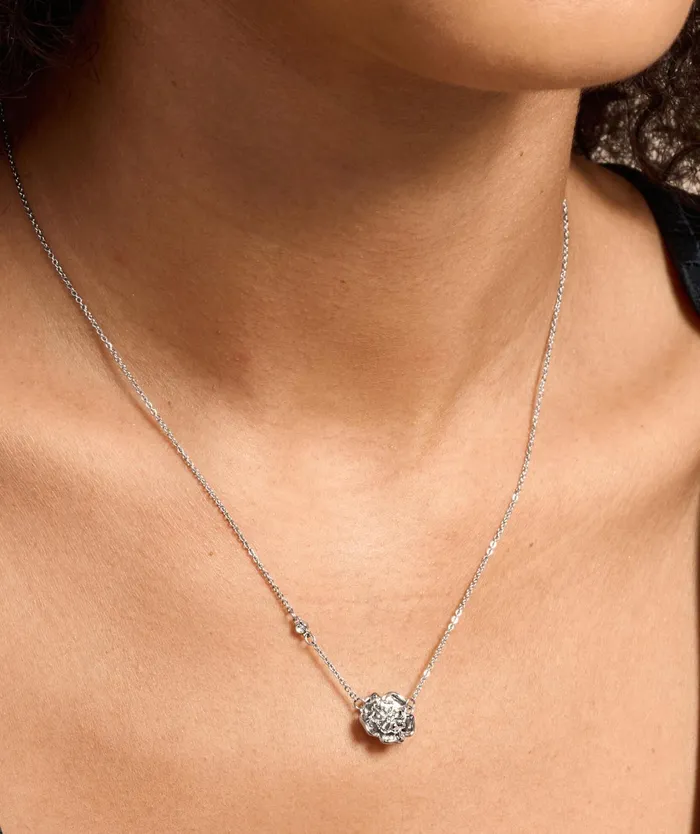 Olivia Burton Necklaces Women Tudor Rose Silver Tone Pendant Necklace