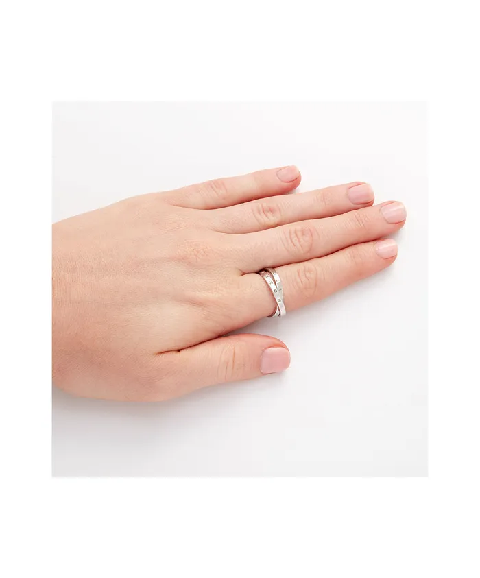 Olivia Burton Rings Women Silver Interlink Ring M Olivia Burton Rings Women Silver Interlink Ring M