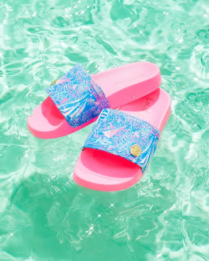 One Size Fits All Gifts Home and GiftsWomen Lilly Pulitzer Cabana Slide Boca Blue Its A Sailabration Shoe One Size Fits All Gifts Home and GiftsWomen Lilly Pulitzer Cabana Slide Boca Blue Its A Sailabration Shoe