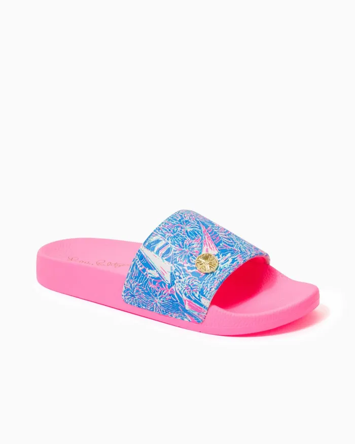 One Size Fits All Gifts Home and GiftsWomen Lilly Pulitzer Cabana Slide Boca Blue Its A Sailabration Shoe One Size Fits All Gifts Home and GiftsWomen Lilly Pulitzer Cabana Slide Boca Blue Its A Sailabration Shoe