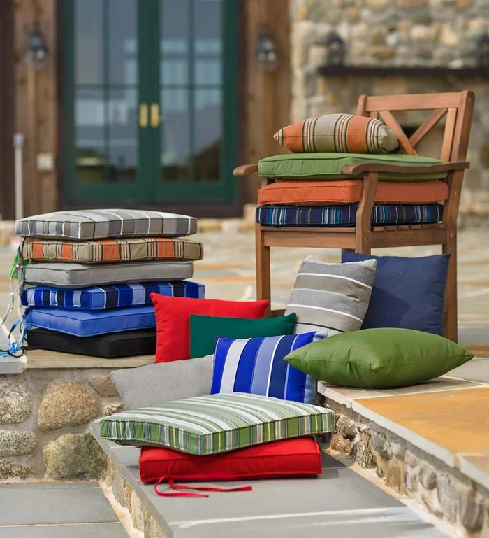 Outdoor Living Deluxe Sunbrella Square Cushion With Ties 19034 X 19034 X 3034 8211 Bandana Plow and Hearth Outdoor Furniture Cushions Outdoor Living Deluxe Sunbrella Square Cushion With Ties 19034 X 19034 X 3034 8211 Bandana Plow and Hearth Outdoor Furniture Cushions