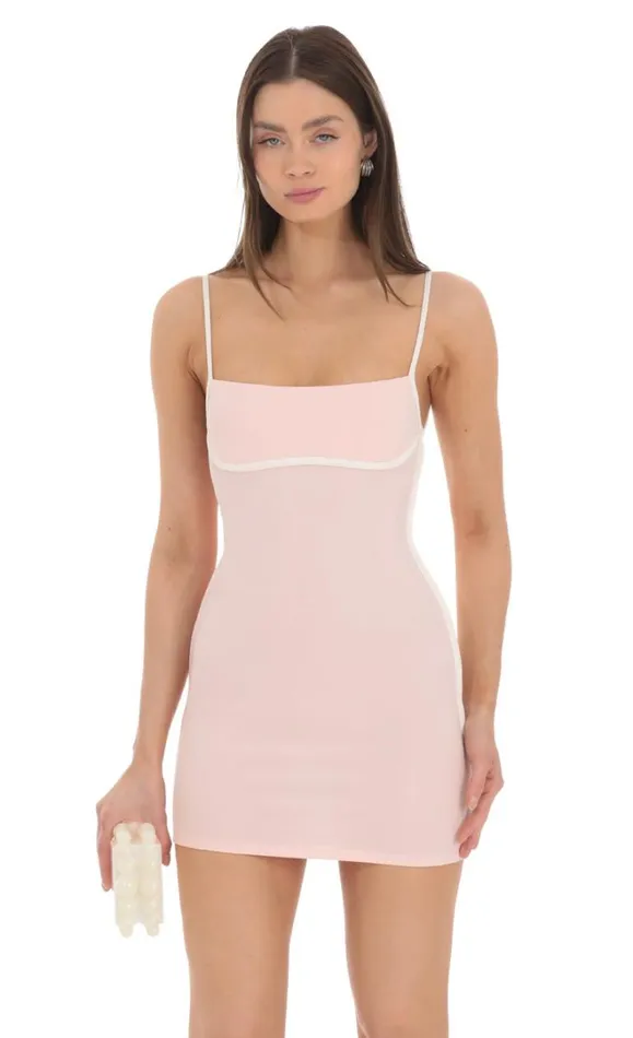 Outline Bodycon Dress Pink Women LUCY IN THE SKY Mini Dresses Outline Bodycon Dress Pink Women LUCY IN THE SKY Mini Dresses