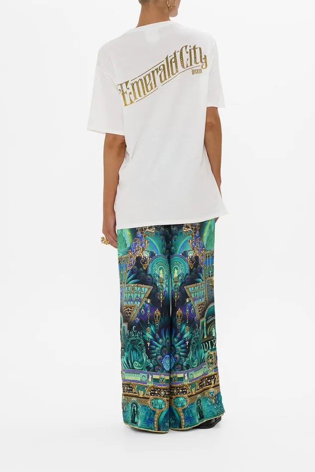OVERSIZED BAND TEE WHITE DEFY GRAVITY Defy Gravity Womens Camilla Tees