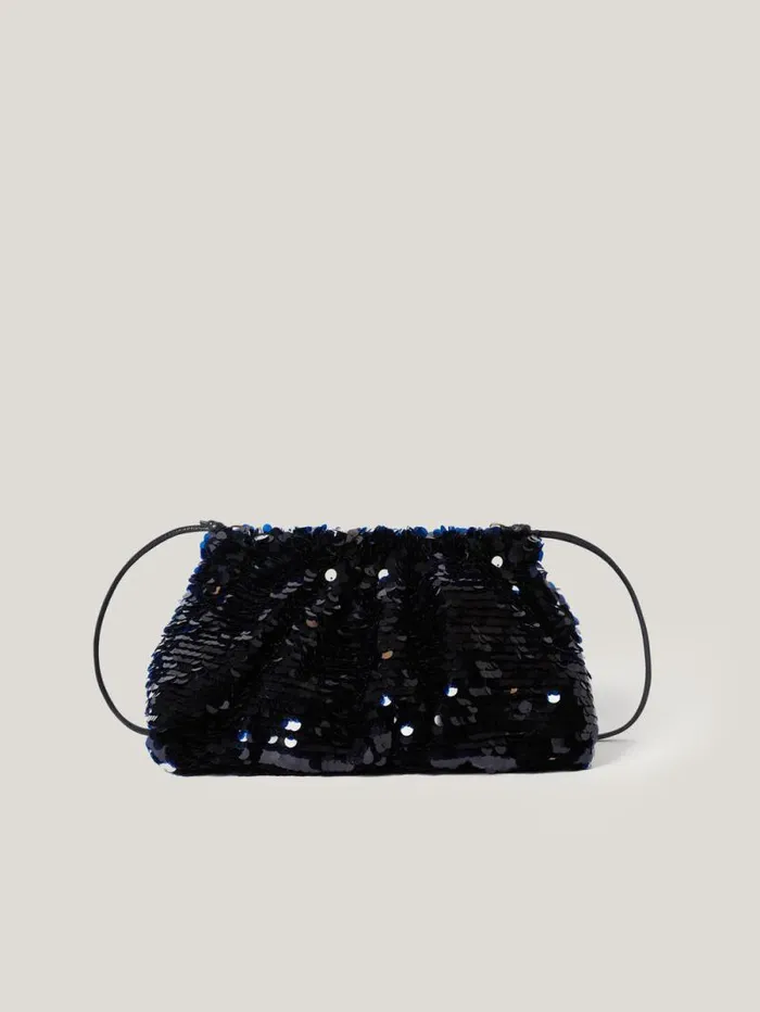 Oversized Sequin Clutch Navy Women Jigsaw Party