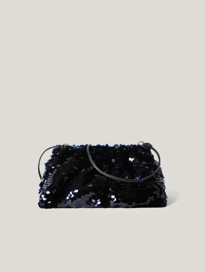 Oversized Sequin Clutch Navy Women Jigsaw Party