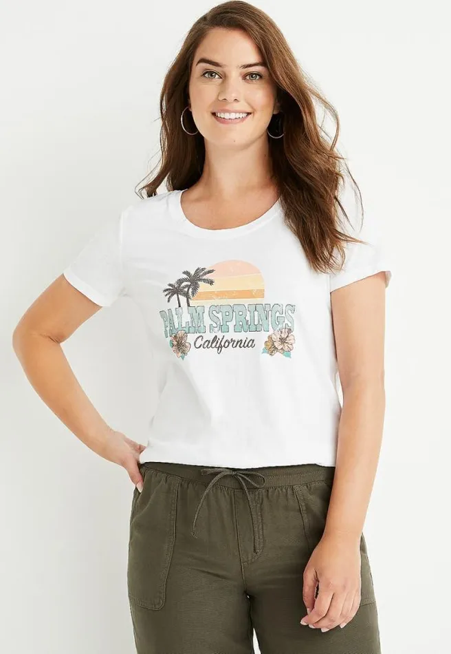 Palm Springs Graphic Tee Women Maurices Tops