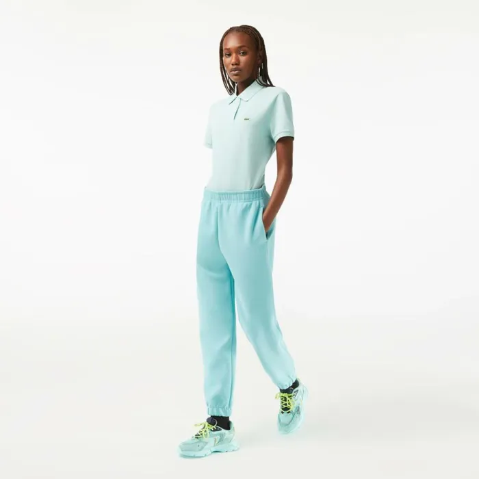 Pants and Leggings Women Lacoste Womens Blended Cotton Sweatpants Turquoise Bvg