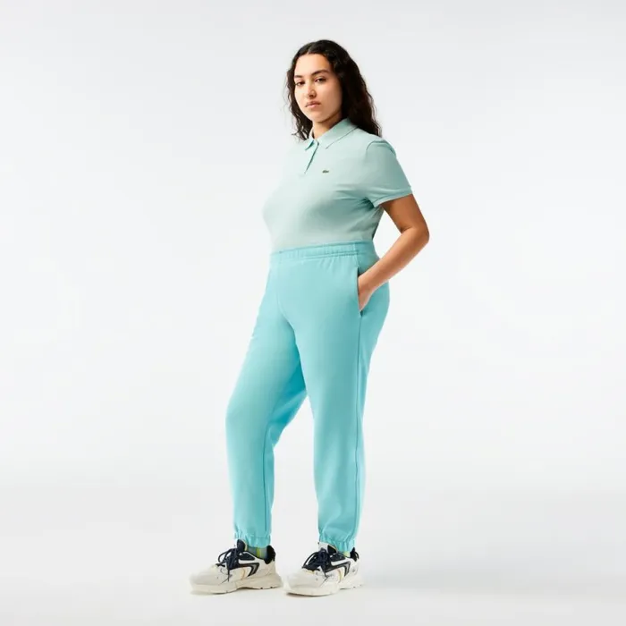 Pants and Leggings Women Lacoste Womens Blended Cotton Sweatpants Turquoise Bvg