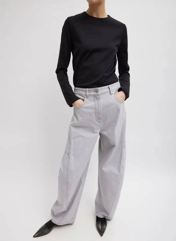 Pants and Shorts Women Tibi Grey Denim Sid Jean