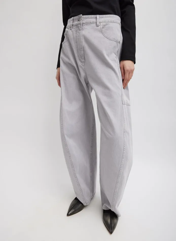 Pants and Shorts Women Tibi Grey Denim Sid Jean