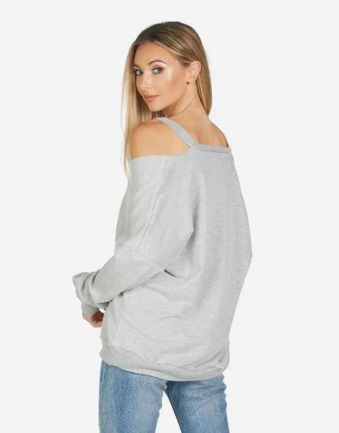 Patricia Star Kiss Heather Grey Women Lauren Moshi Long Sleeve