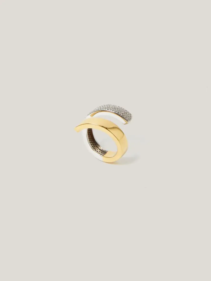 Pave Wrap Ring Gold Women Jigsaw Party