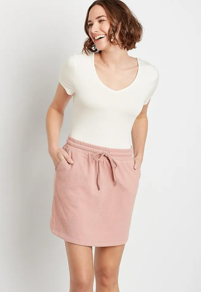 Pink French Terry Skirt Women Maurices Bottoms