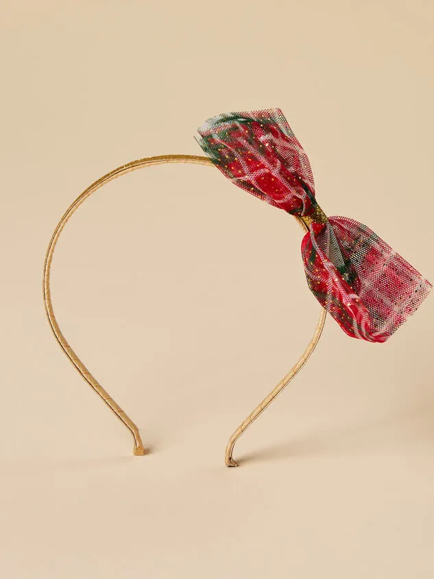 Plaid Bow Headband Redmulti GirlBoy Altar039d State Headwear