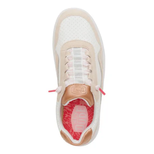 Platforms heydude Apparel Hudson Lift Sport Shimmer Whisper PinkWhiteRose Gold