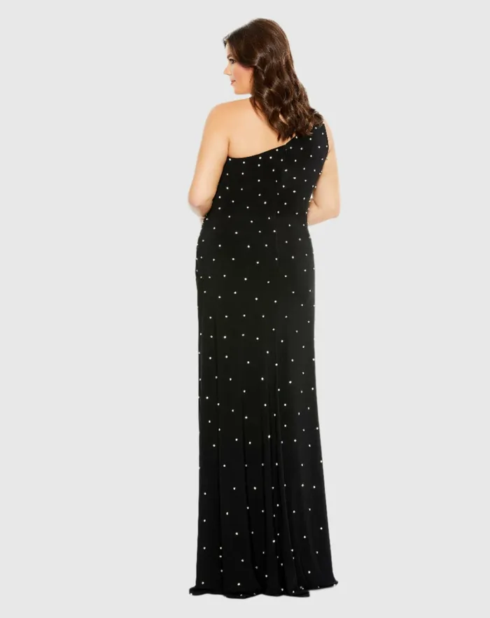 Plus Size Dresses Jewel Encrusted Draped One Shoulder Gown Plus Cherry 8211 Mac Duggal Women Plus Size Dresses Jewel Encrusted Draped One Shoulder Gown Plus Cherry 8211 Mac Duggal Women
