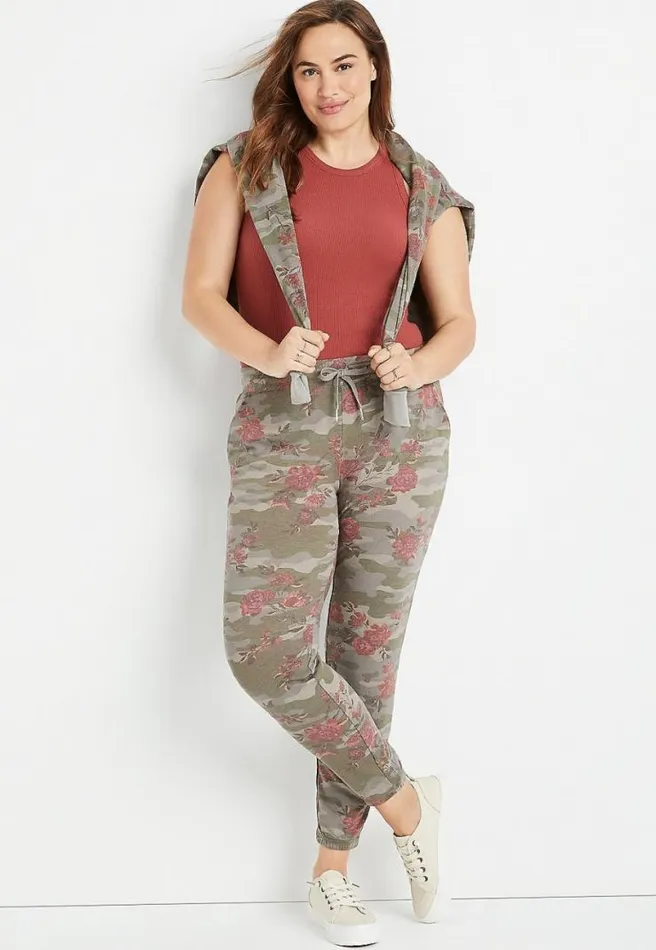 Plus Size Floral Jogger Pant Women Maurices Plus Bottoms