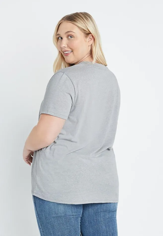 Plus Size Gray Game Day Oversized Graphic Tee Women Maurices Plus Tops