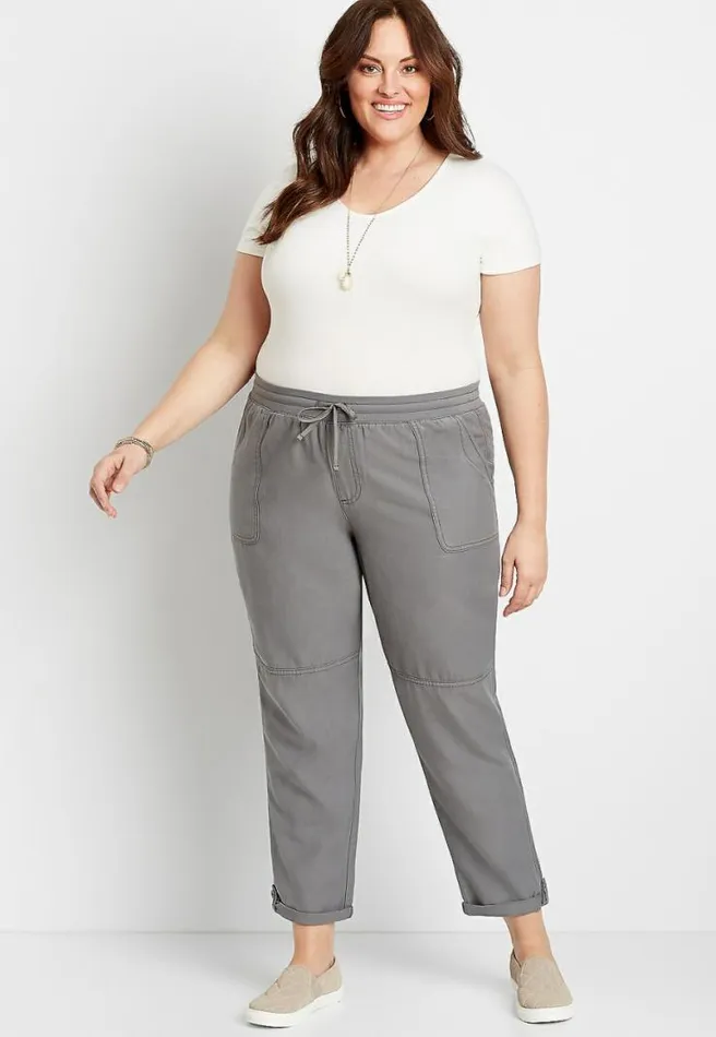 Plus Size Gray Weekender Pant Women Maurices Plus Bottoms