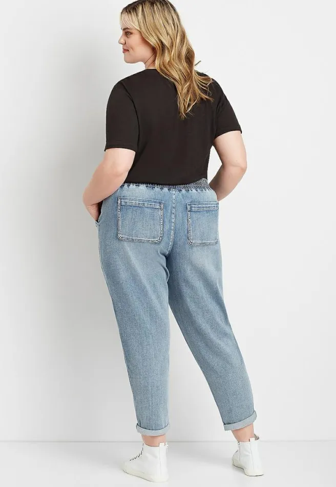 Plus Size Medium Marble Wash Denim Weekender Pant Women Maurices Plus Jeans