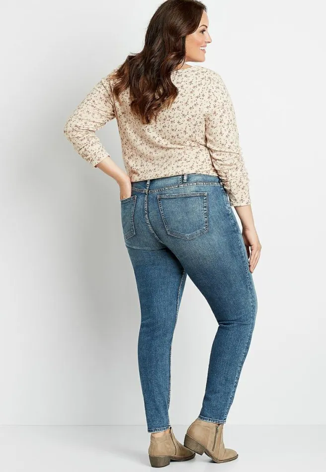Plus Size Silver Jeans Co High Note High Rise Dark Wash Skinny Jean Women Maurices Plus Jeans