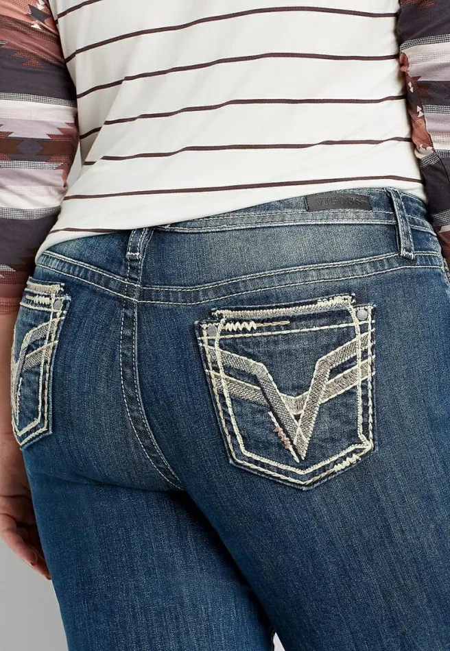 Plus Size Vigoss High Rise Medium Gold Stitch Skinny Jean Women Maurices Plus Jeans