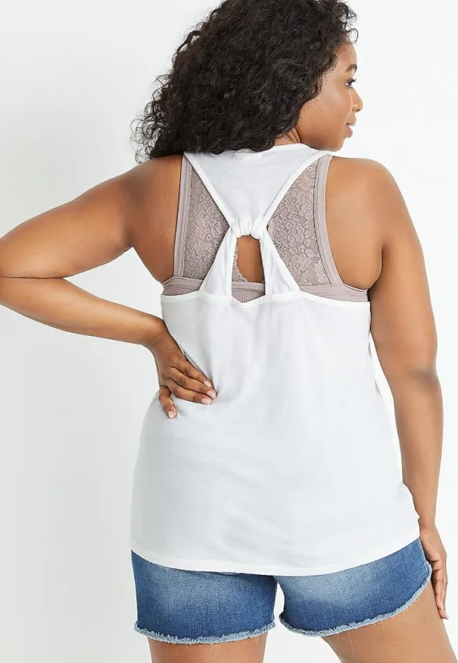 Plus Size White Yellowstone Graphic Tank Top Women Maurices Plus Tops