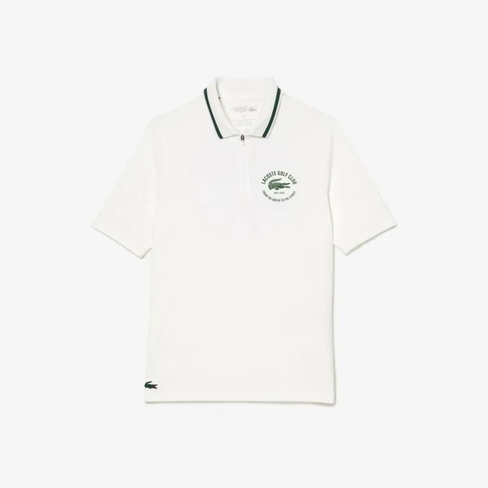 Polos Women Lacoste Women039s Ripstop Piqu UltraDry Golf Polo White Green X0n