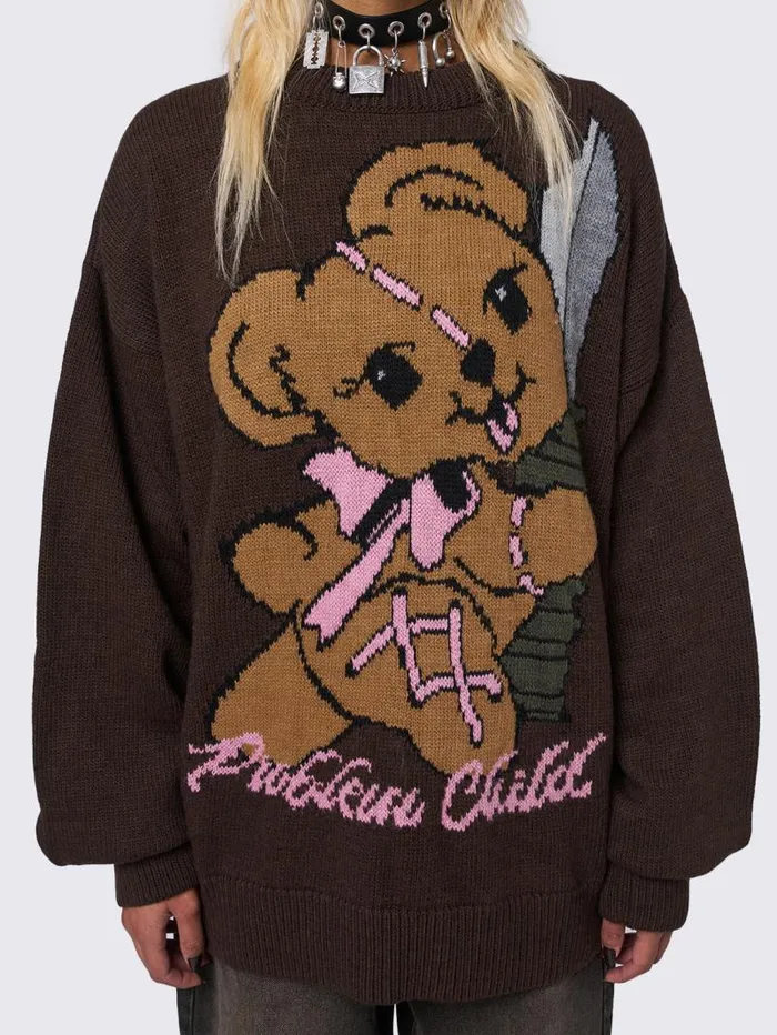 Problem Child Sweater Women Minga London Knitwear Problem Child Sweater Women Minga London Knitwear