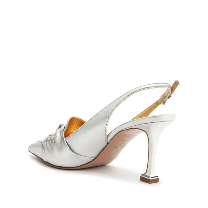 Pumps Fiorella Mid Leather Pump Silver Schutz Shoes Pumps
