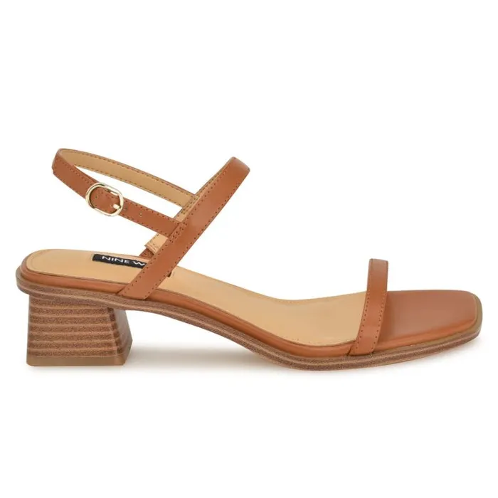 Purdy Block Heel Sandals Tan Women Nine West Sandals