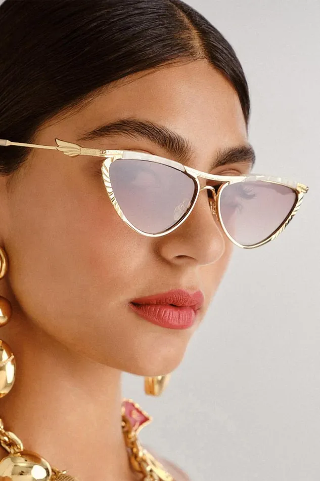 PYRAMID PARAMOUR SUNGLASSES IVORY MARBLE Ivory Marble WomensMens Camilla Sunglasses