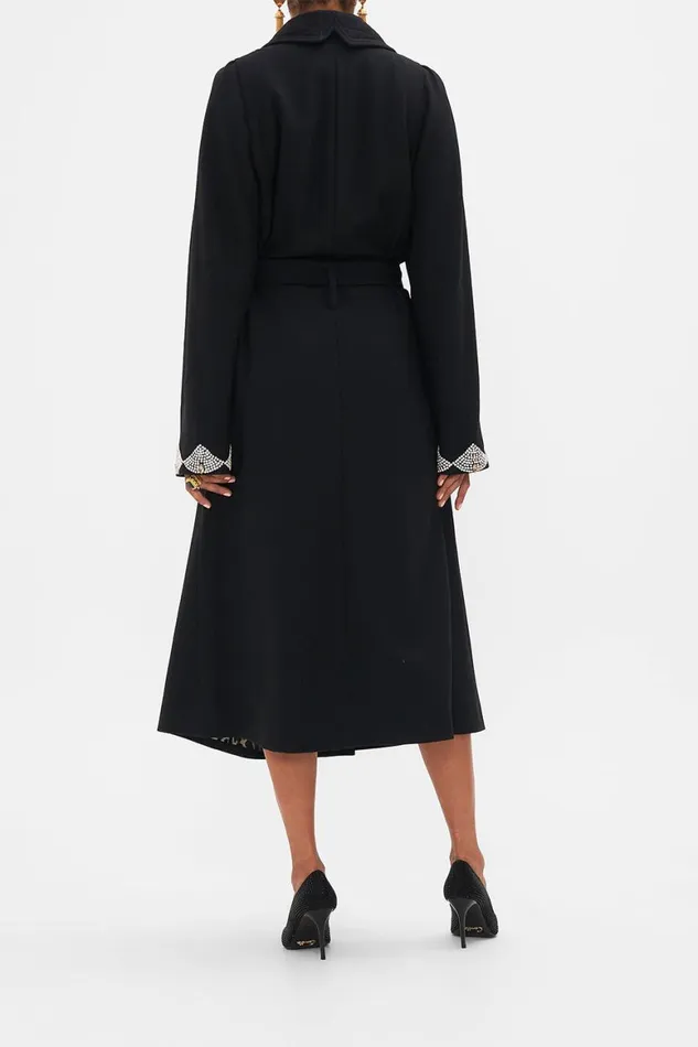 QUILTED COLLAR WOOL COAT WITH VEST DETAIL MAGIC IN THE MANUSCRIPTS Magic In The Manuscripts Womens Camilla Jackets QUILTED COLLAR WOOL COAT WITH VEST DETAIL MAGIC IN THE MANUSCRIPTS Magic In The Manuscripts Womens Camilla Jackets
