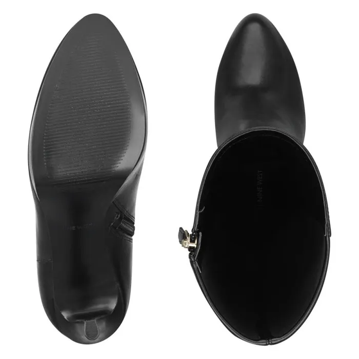 Quizme Wide Calf Platform Boots Black Leather Women Nine West Boots and Booties Quizme Wide Calf Platform Boots Black Leather Women Nine West Boots and Booties