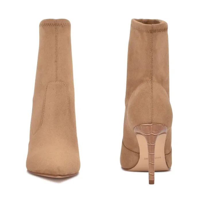 Reves Dress Booties Tan Suede Women Nine West Heels Reves Dress Booties Tan Suede Women Nine West Heels