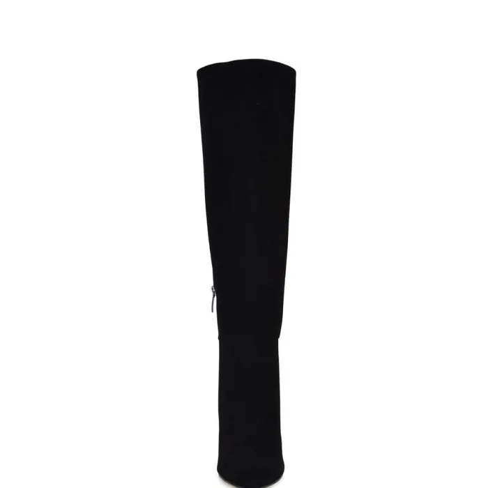 Richy Heeled Boots Black Suede Women Nine West Heels