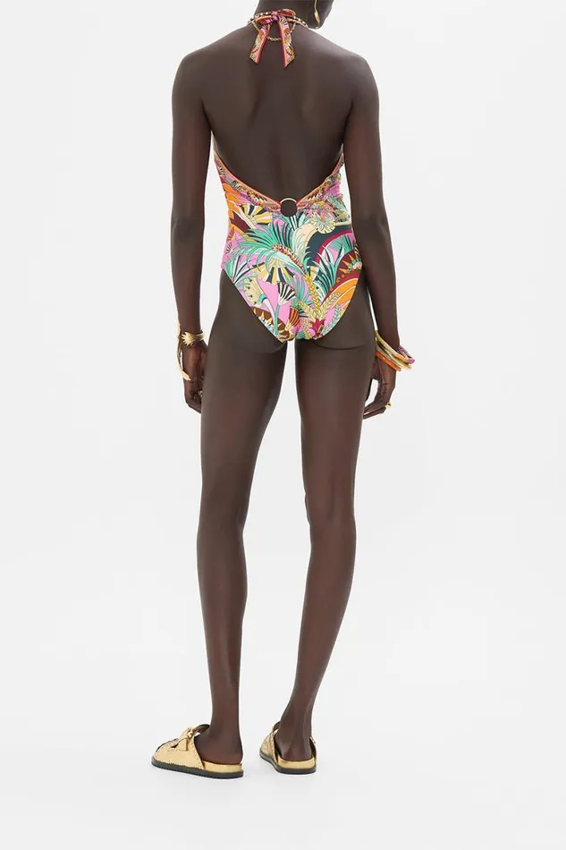 RING DETAIL PLUNGE V ONE PIECE GIZA GODDESS Giza Goddess Womens Camilla One Pieces