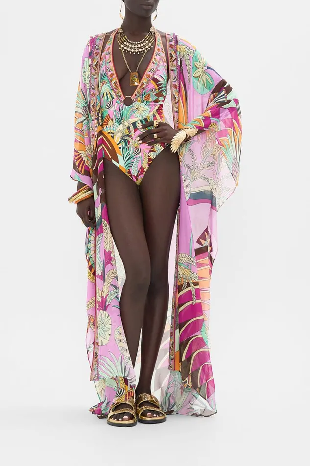 RING DETAIL PLUNGE V ONE PIECE GIZA GODDESS Giza Goddess Womens Camilla One Pieces