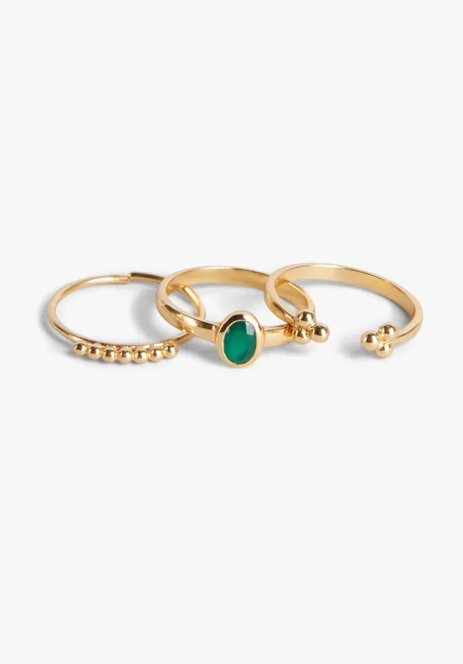 Rings Women Hush Lesbos Ring Set Goldgreen