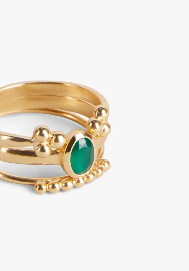 Rings Women Hush Lesbos Ring Set Goldgreen