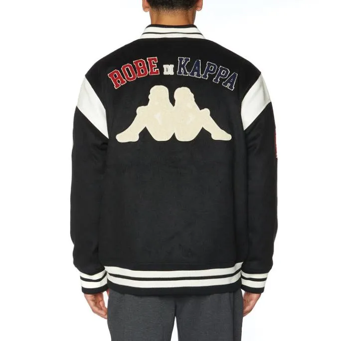 Robe Giovani Solo Varsity Jacket 8211 Jet Black MenWomen Kappa Jackets