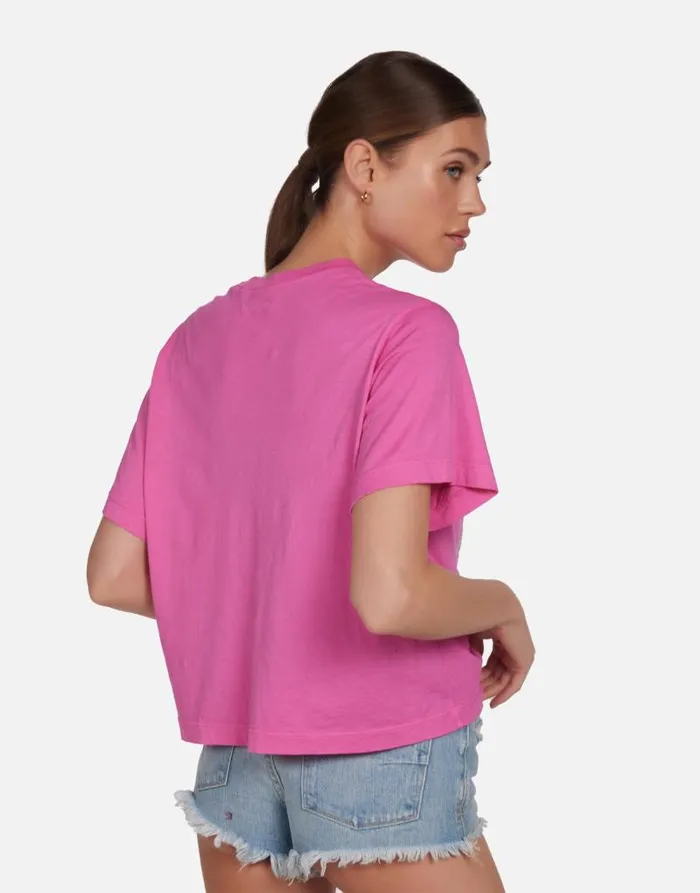 Rue Crystal Multi Lips Bright Pink Women Lauren Moshi Short Sleeve