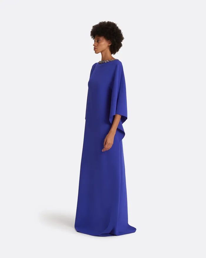 Safiyaa Amarella Azure Blue Long Dress Azure Blue Women Icons