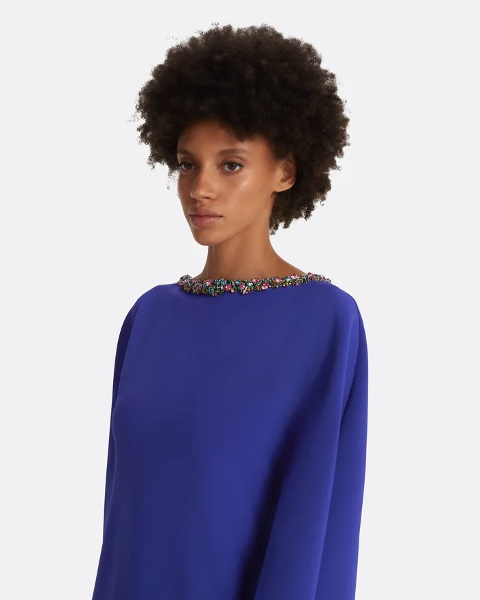 Safiyaa Amarella Azure Blue Long Dress Azure Blue Women Icons