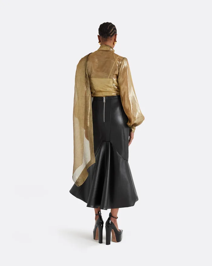 Safiyaa Delfinane Gold Top Gold Women Tops