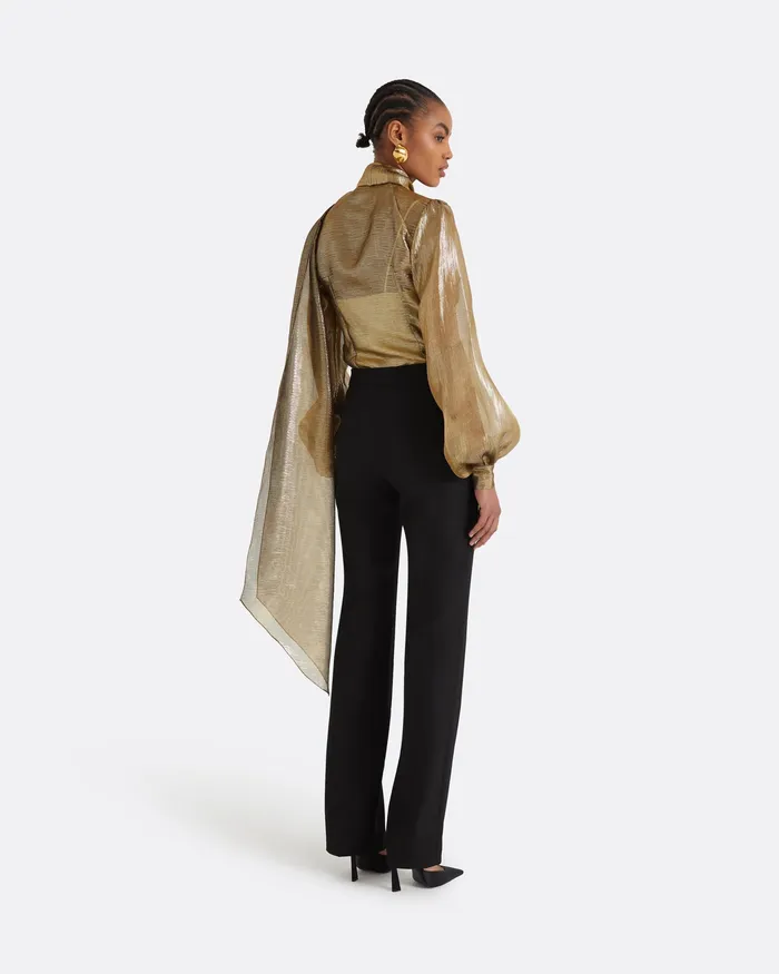 Safiyaa Delfinane Gold Top Gold Women Tops